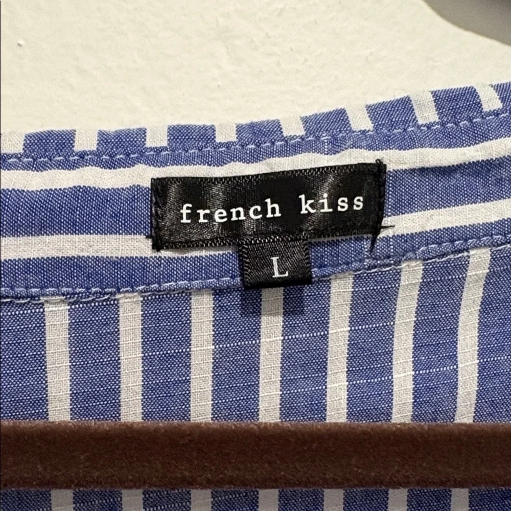 French Kiss Blue and White Striped Top - Picture 4 of 5